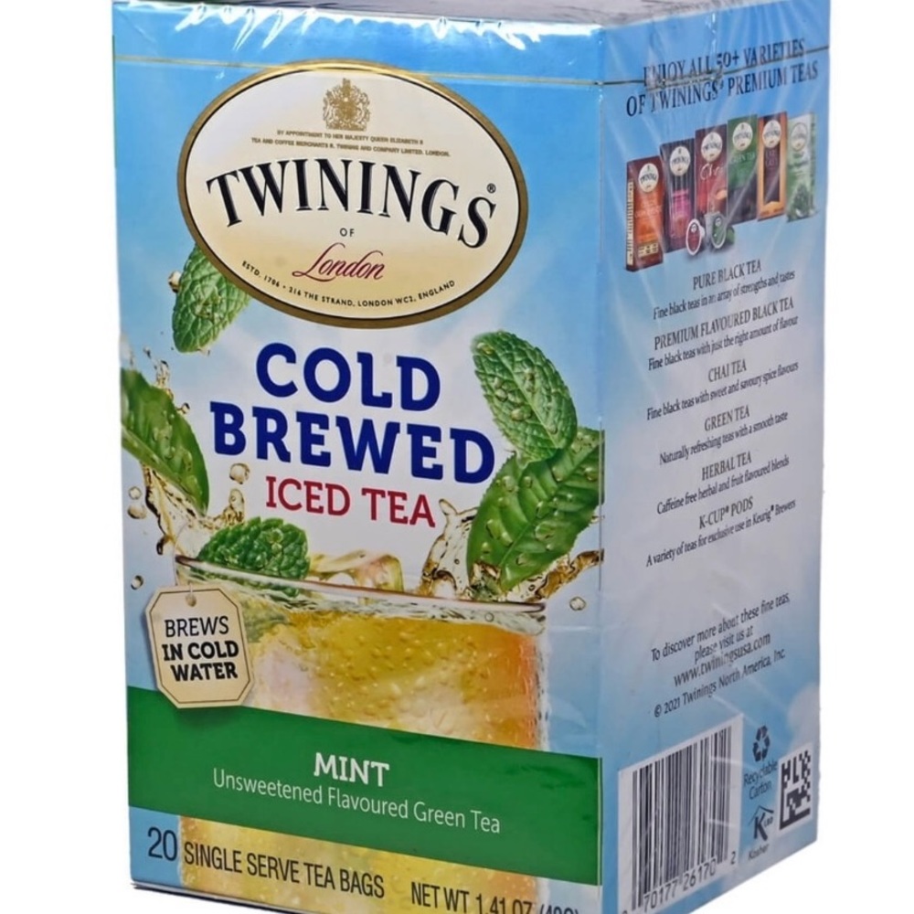 5 packs of Twinings' Cold Brewed Iced Tea - Green Tea w/ Mint, NWT